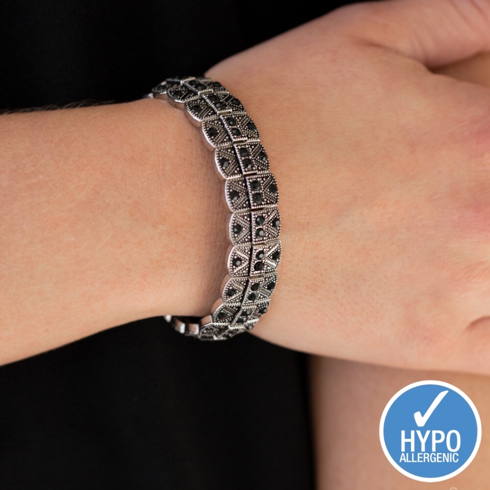 Black Art Deco Bracelet